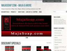Tablet Screenshot of majasoap.com